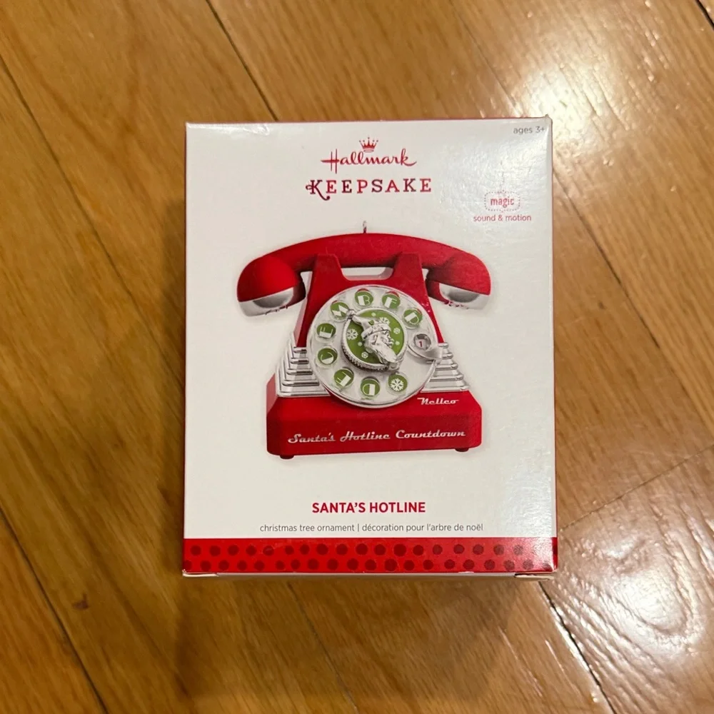 Hallmark Red and Silver Rotary Phone Ornament - Picture 6 of 7